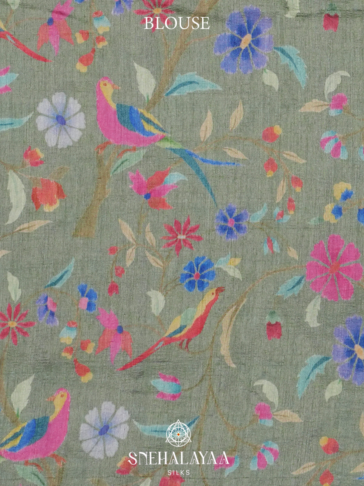 Pale Green Tussar Saree