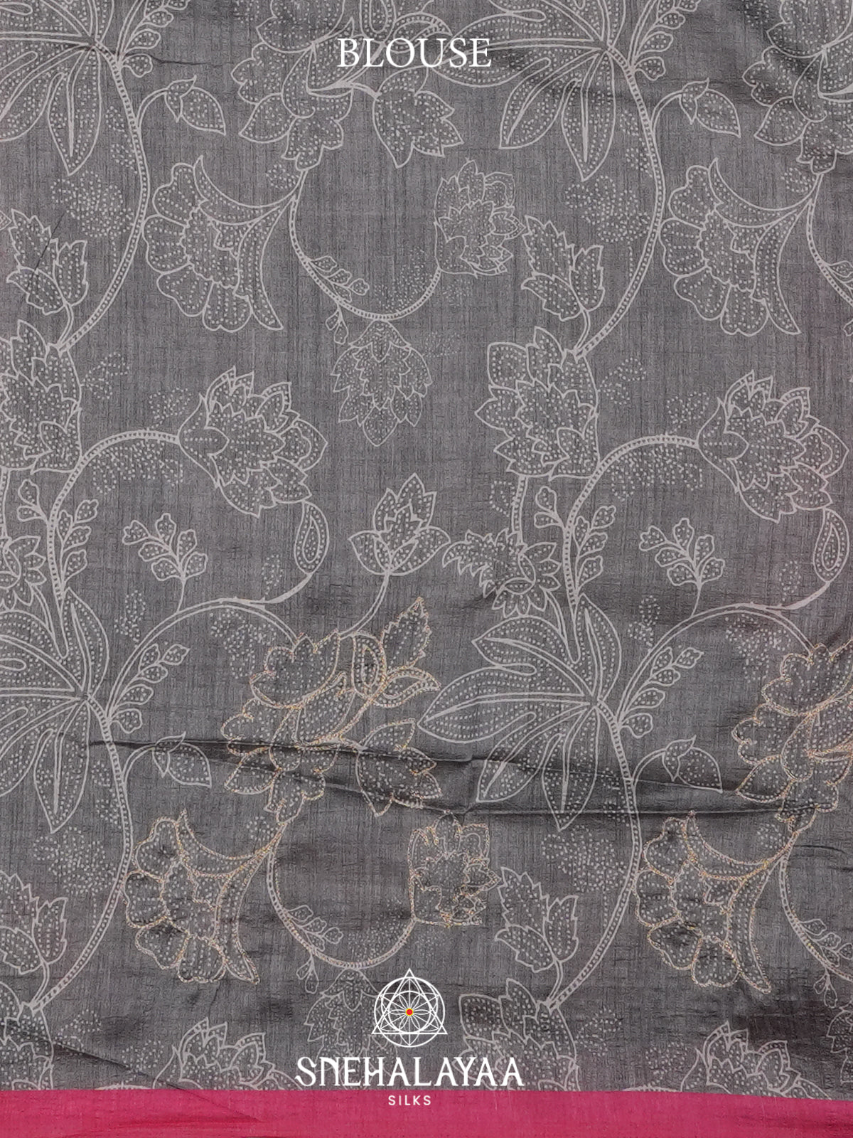 Grey Tussar saree
