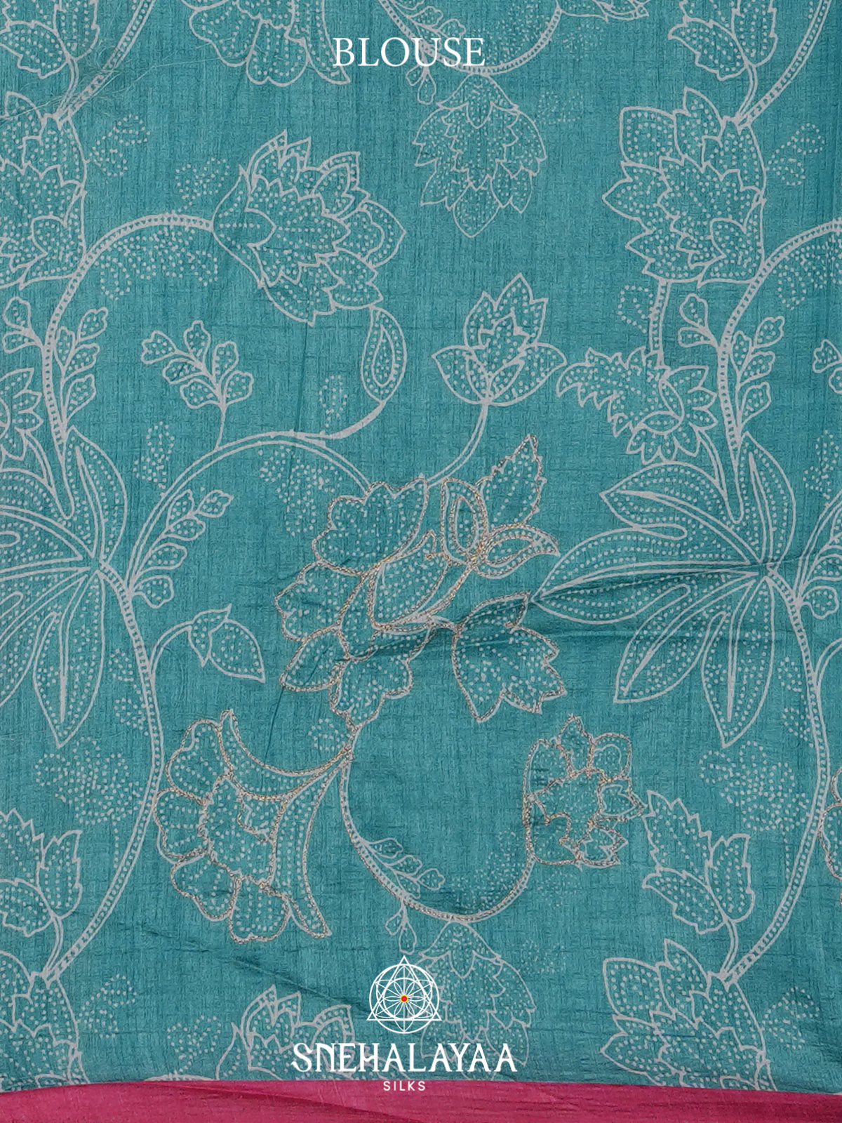 Sea Green Tussar saree