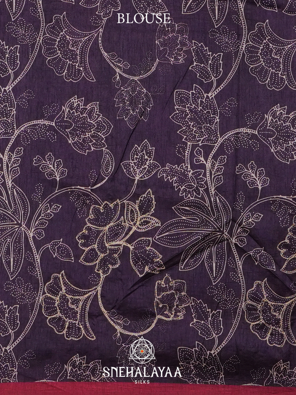 Aubergine Purple Tussar saree