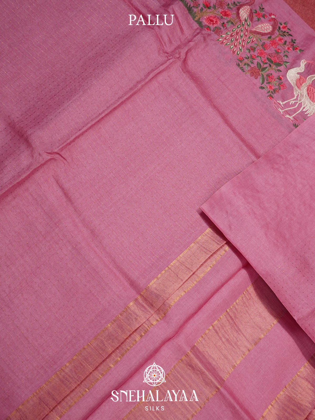 Pink Tussar Saree