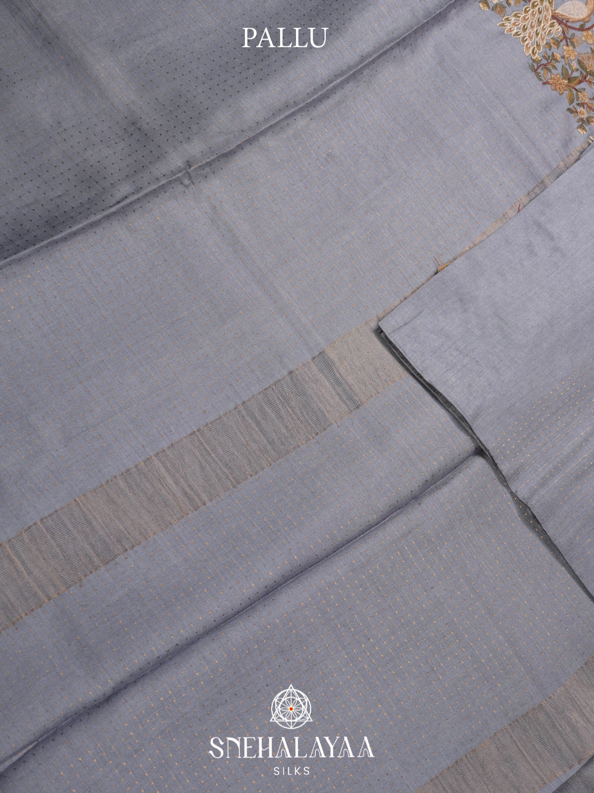 Grey Tussar Saree