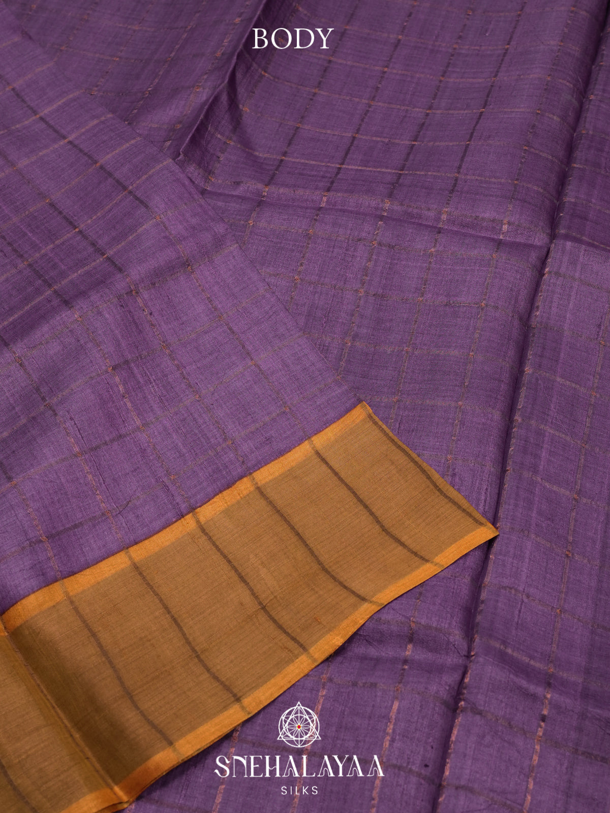 Purple Tussar Saree
