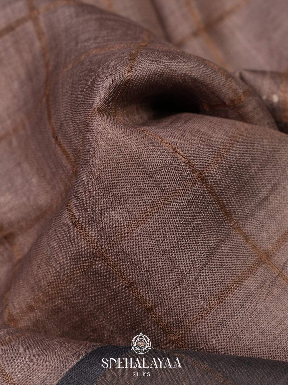 Brown Tussar Saree
