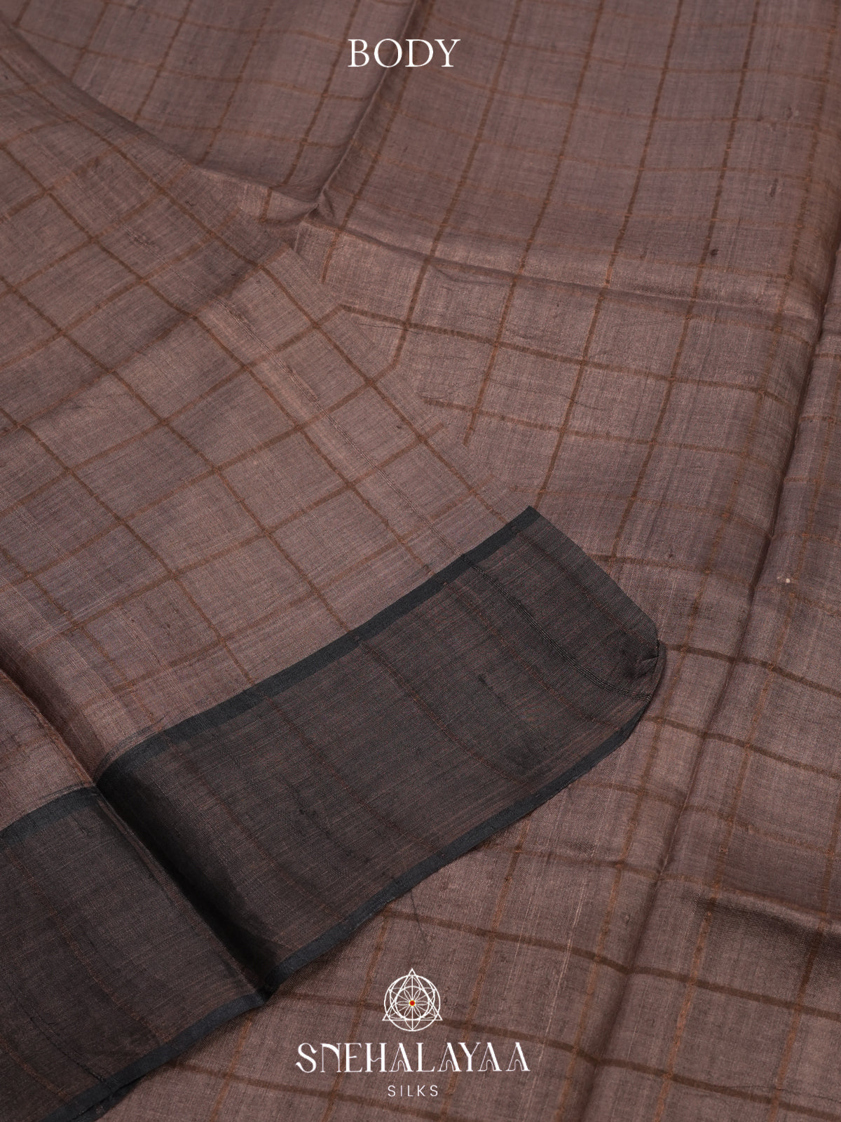 Brown Tussar Saree