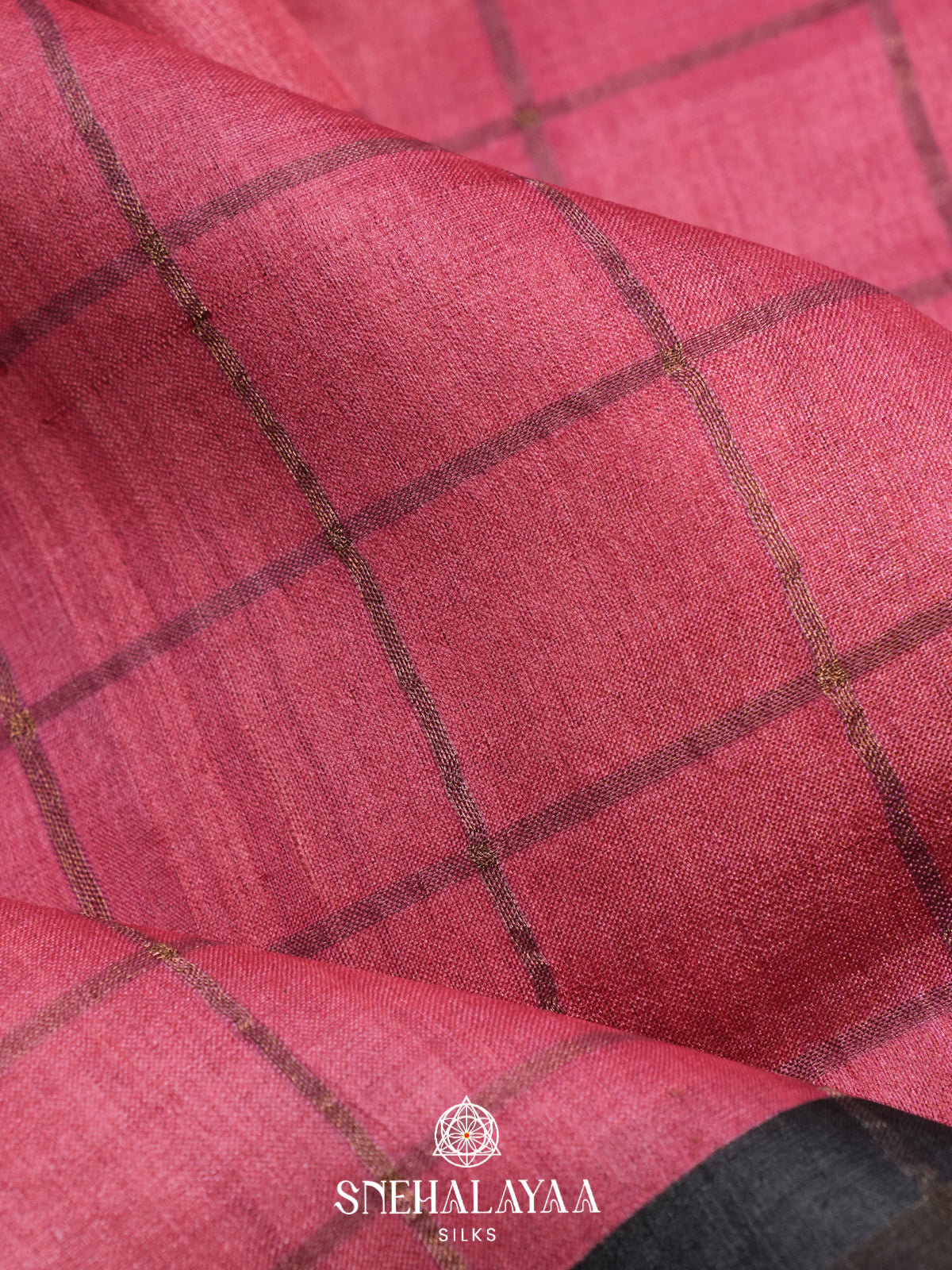 Pink Tussar Saree