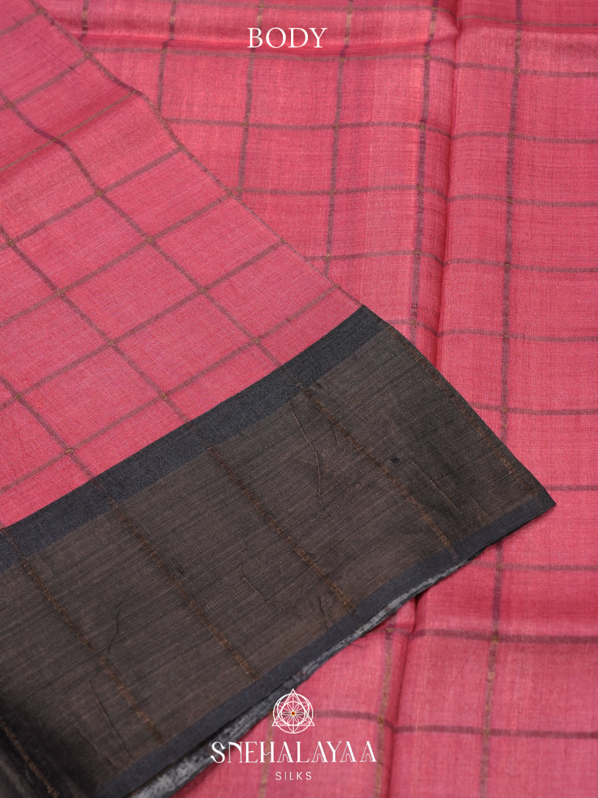 Pink Tussar Saree