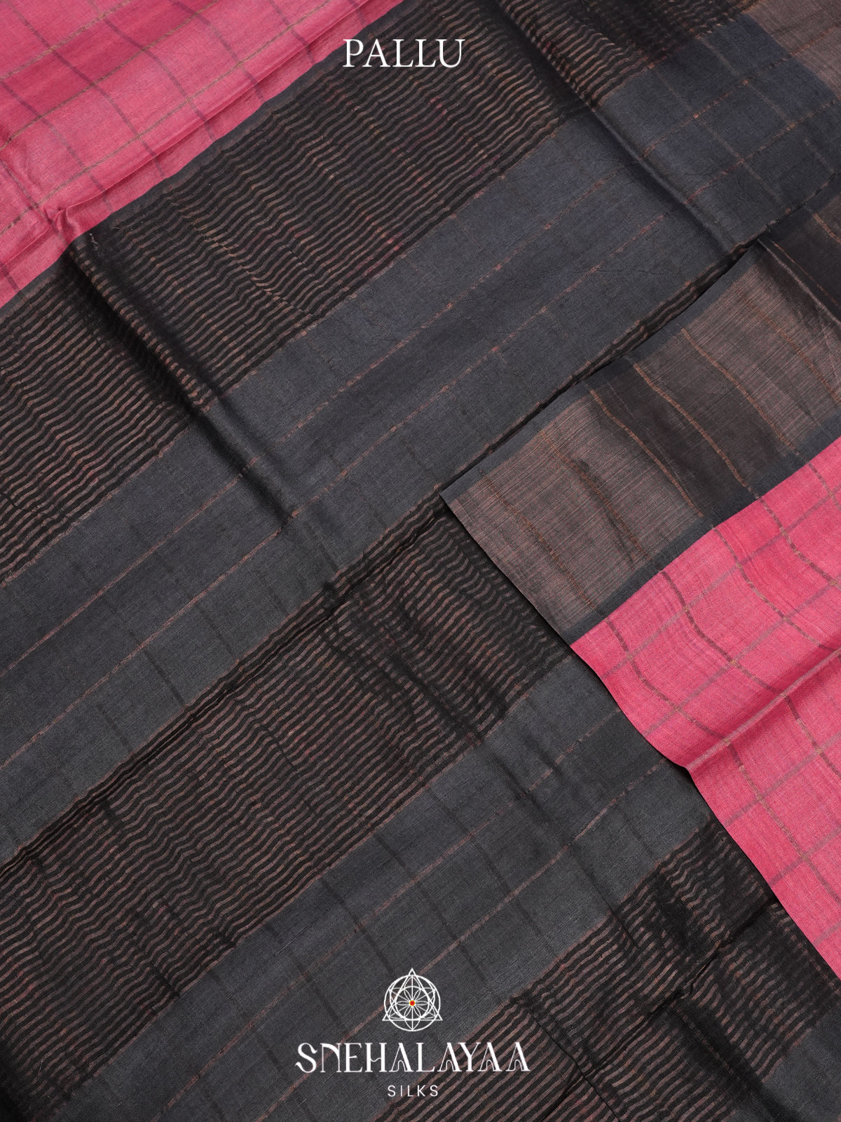 Pink Tussar Saree