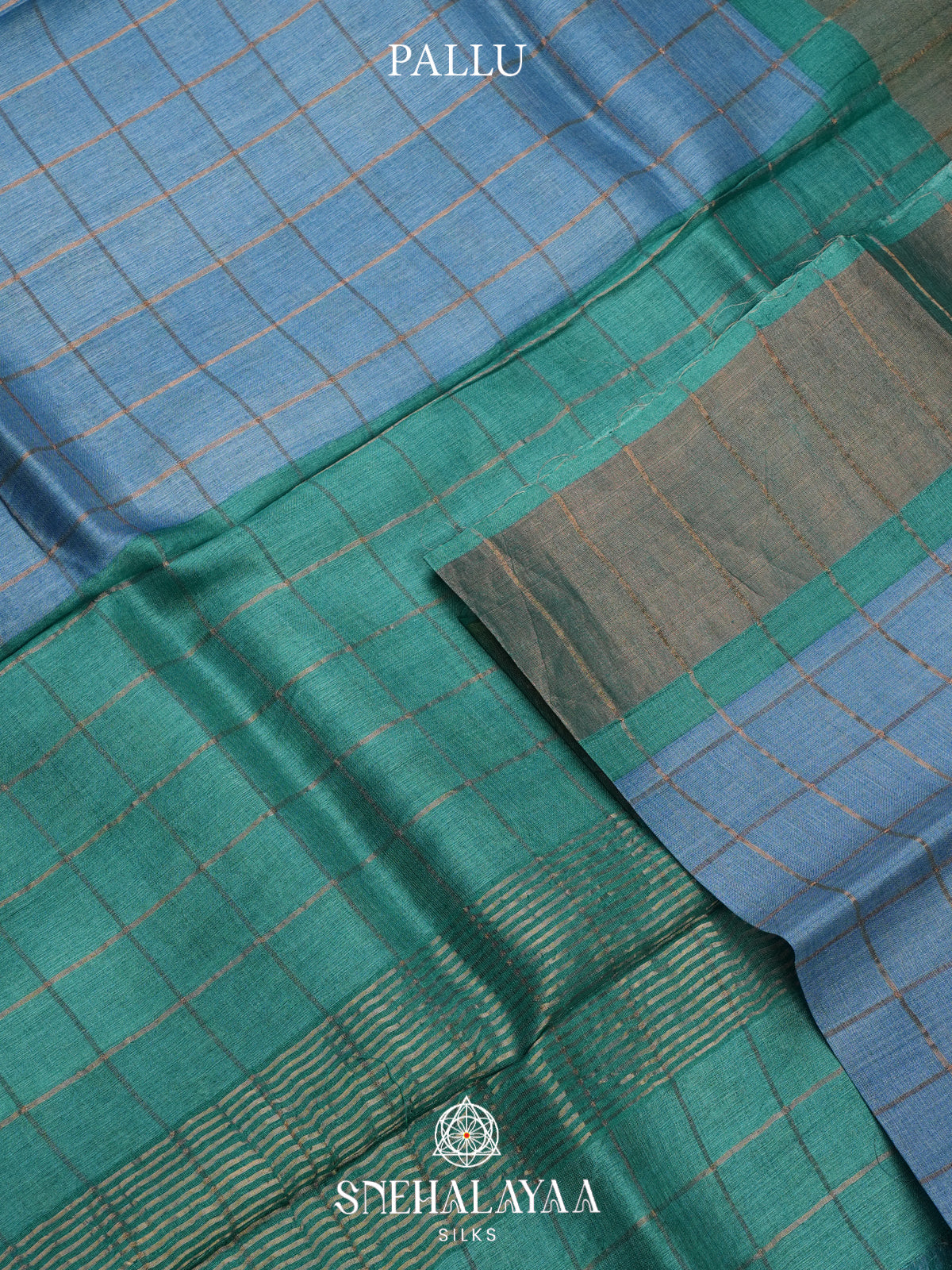 Blue Tussar Saree
