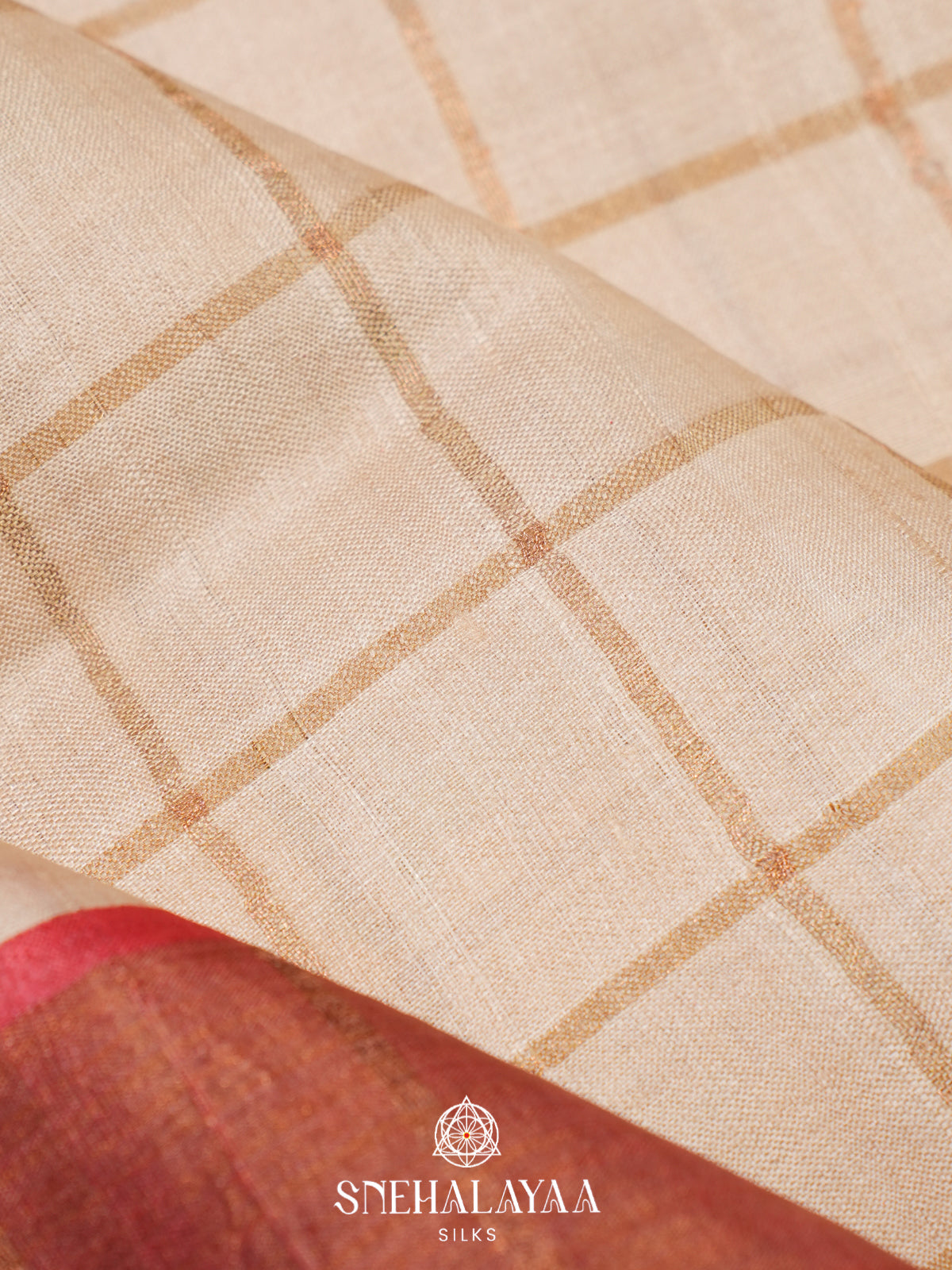 Off White Tussar Saree