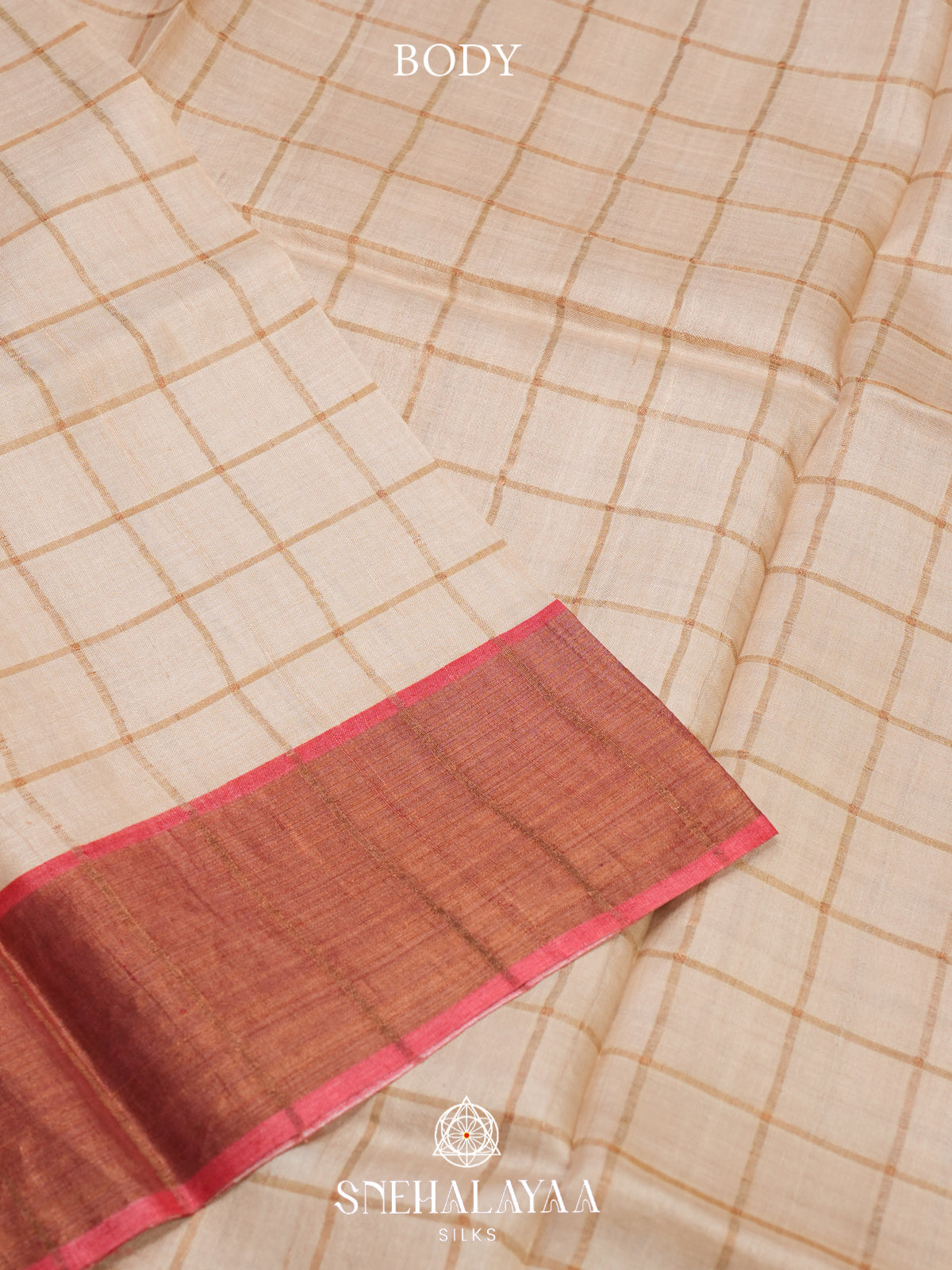 Off White Tussar Saree
