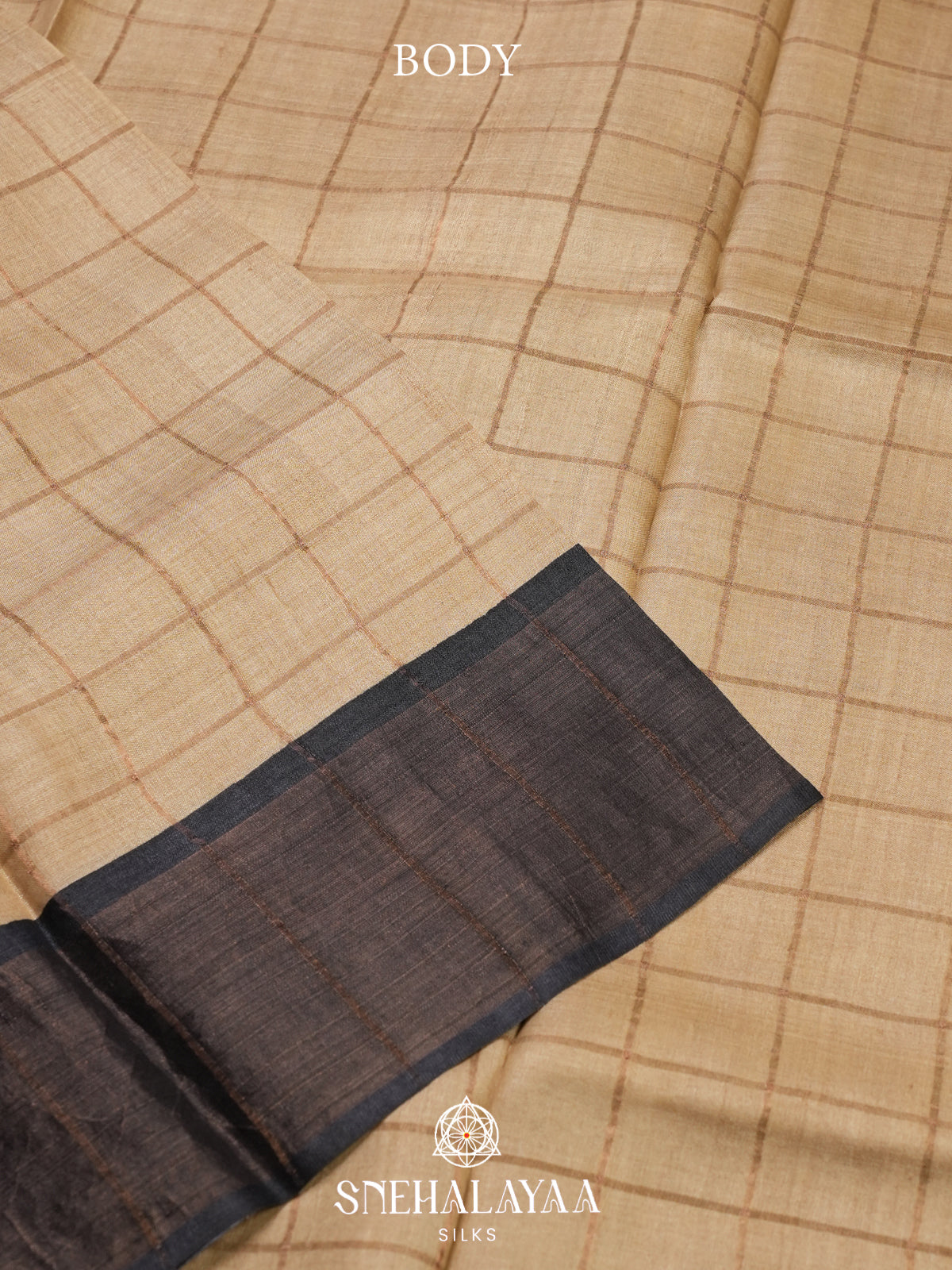 Cream Tussar Saree