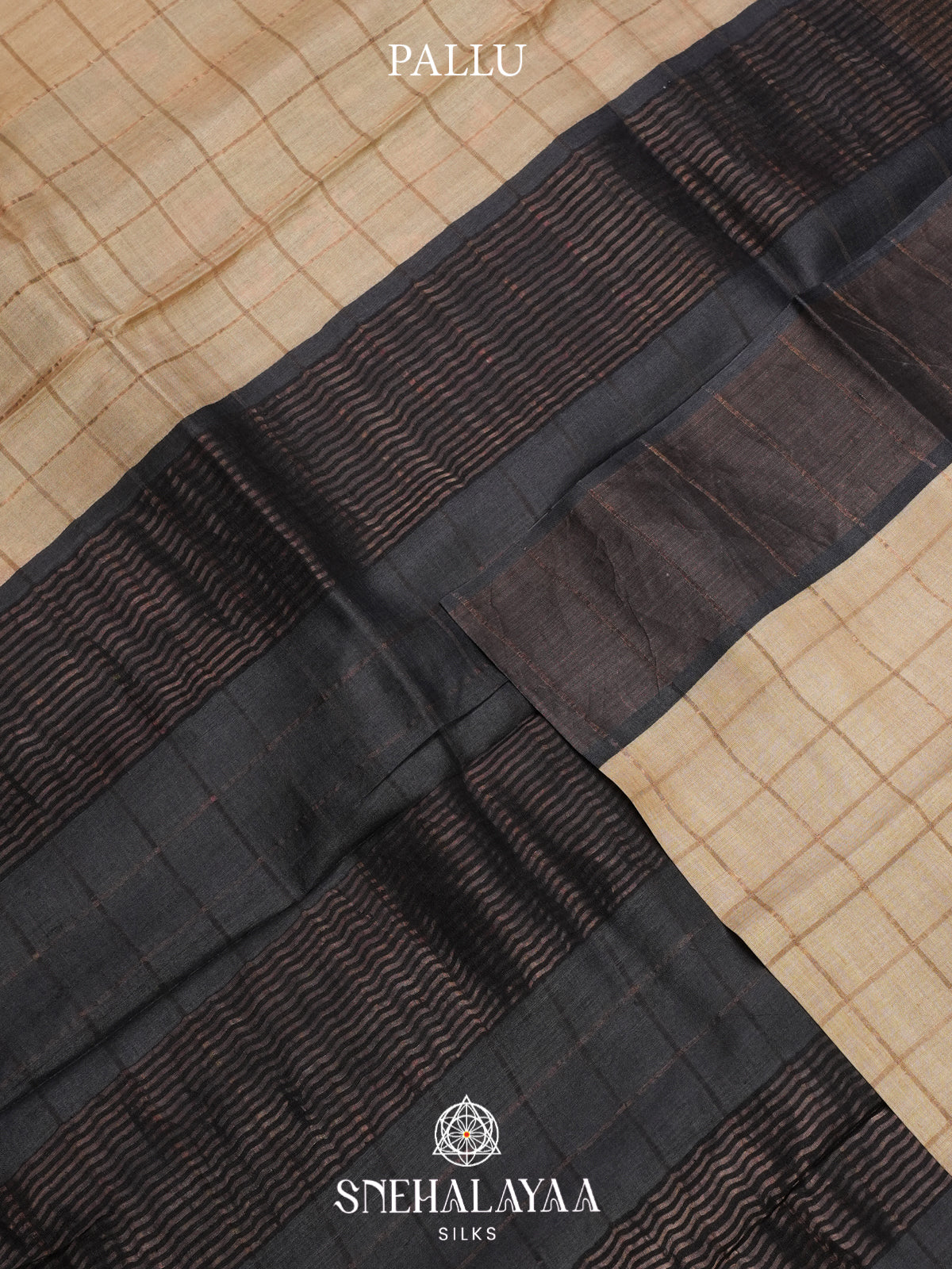 Cream Tussar Saree