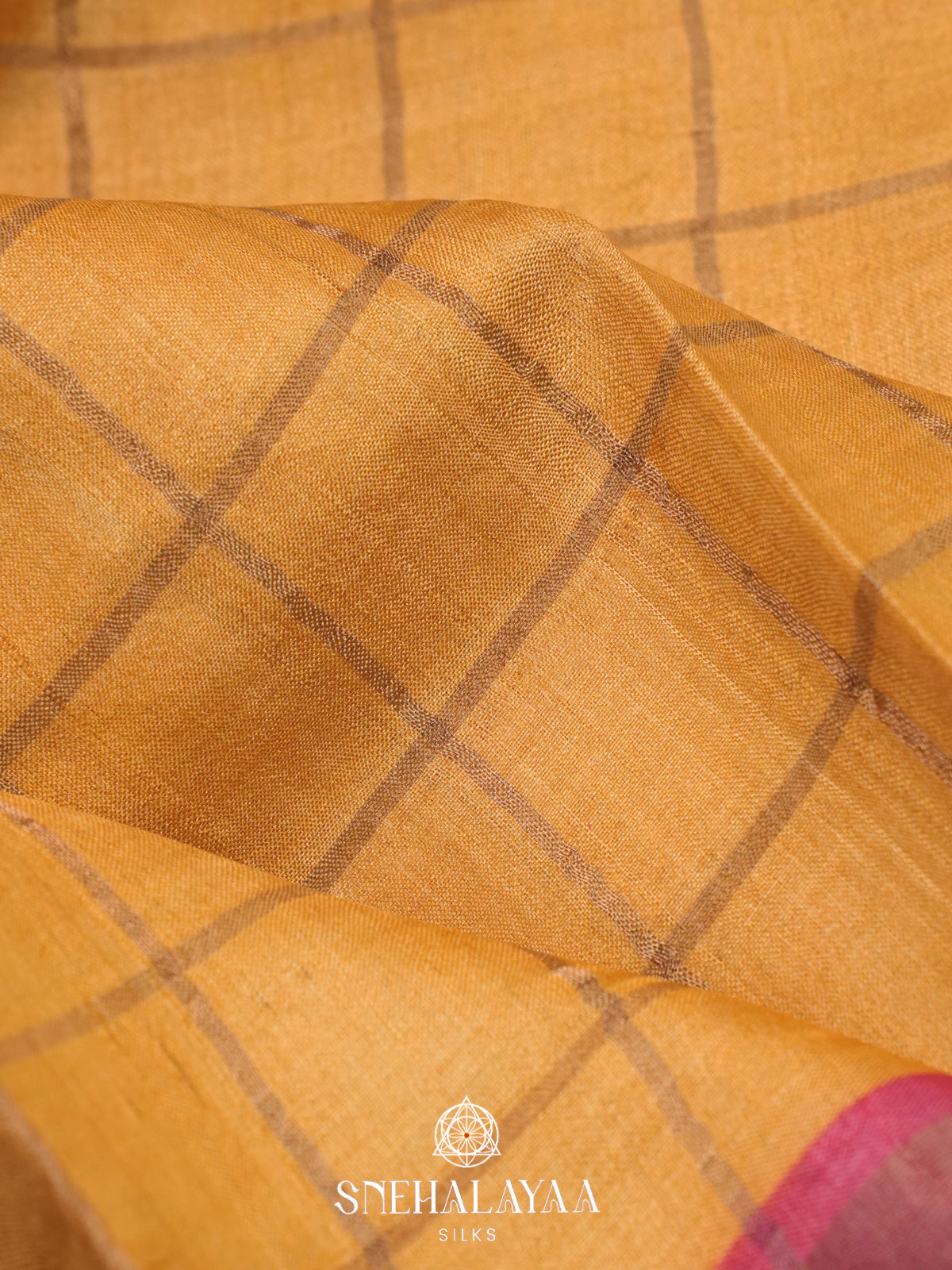 Yellow Tussar Saree