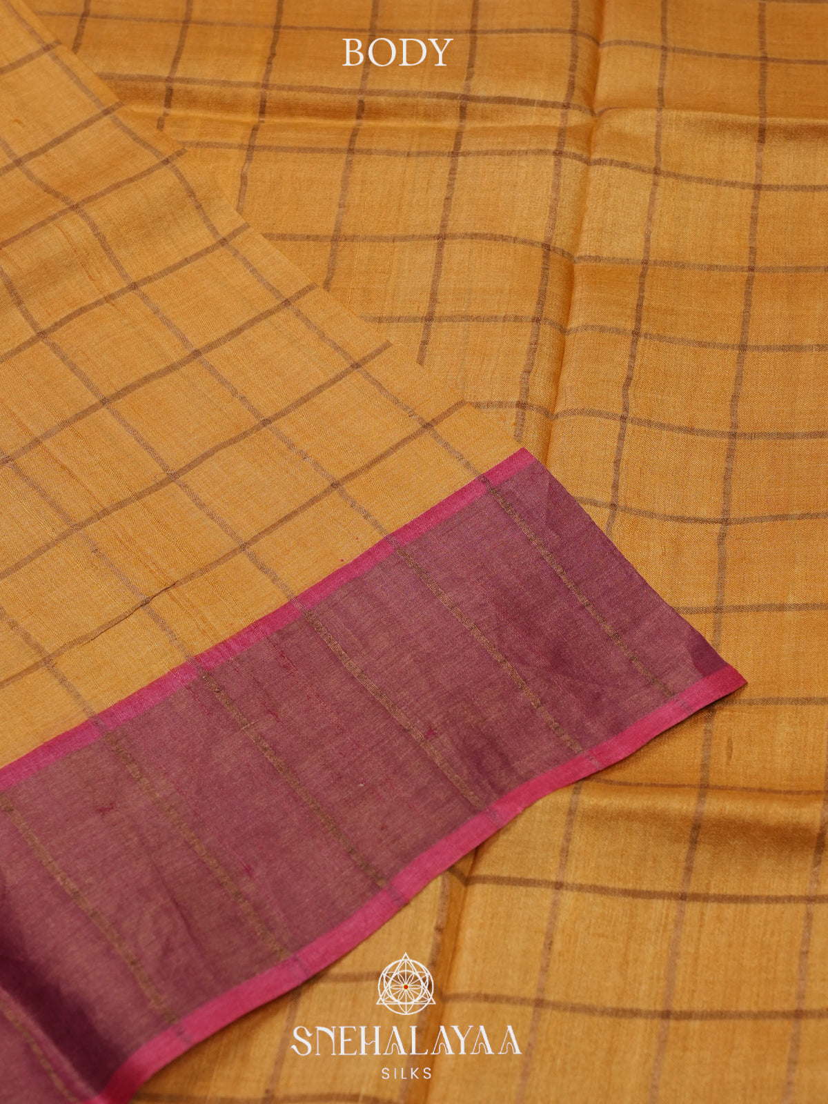 Yellow Tussar Saree