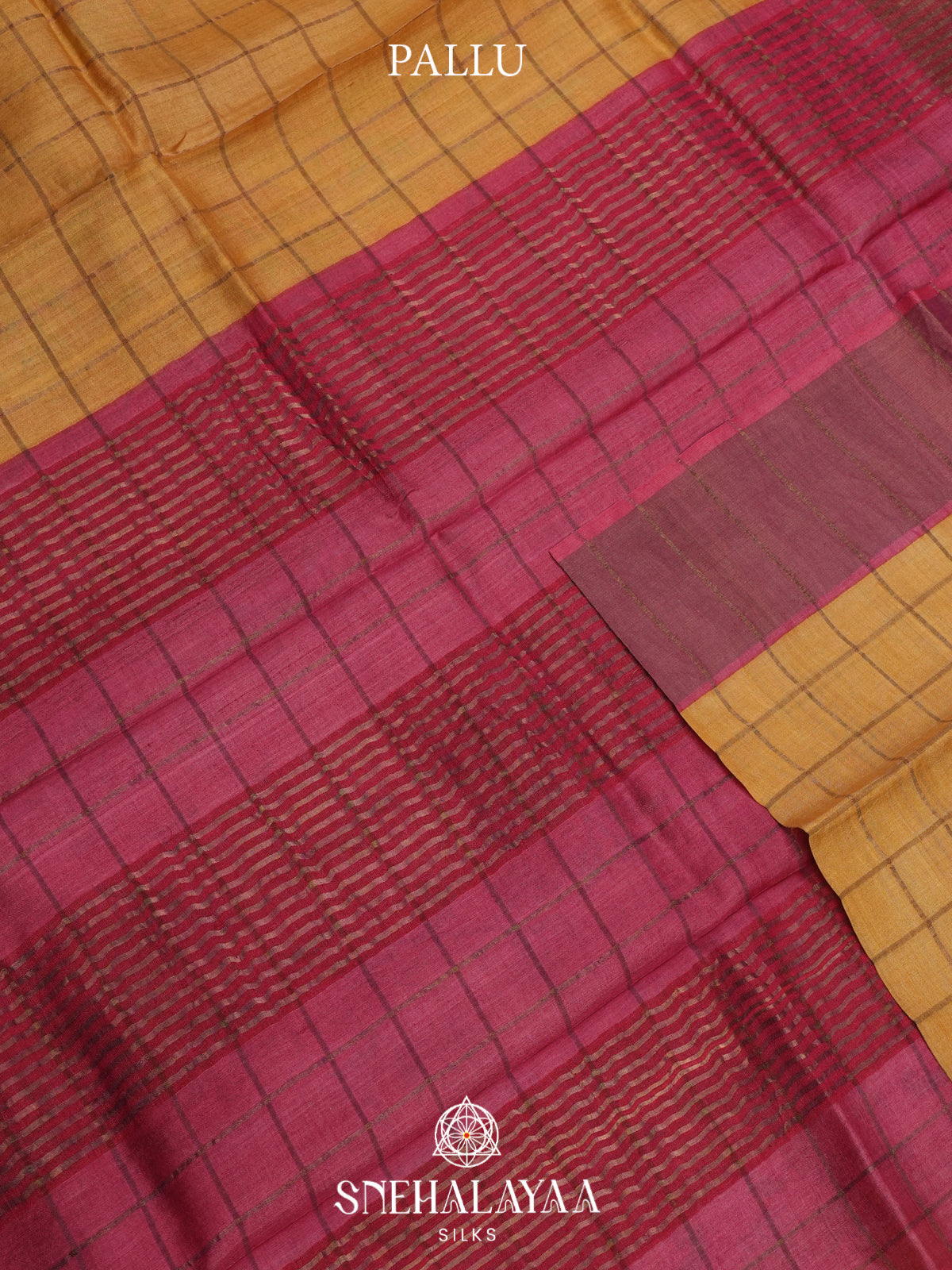 Yellow Tussar Saree