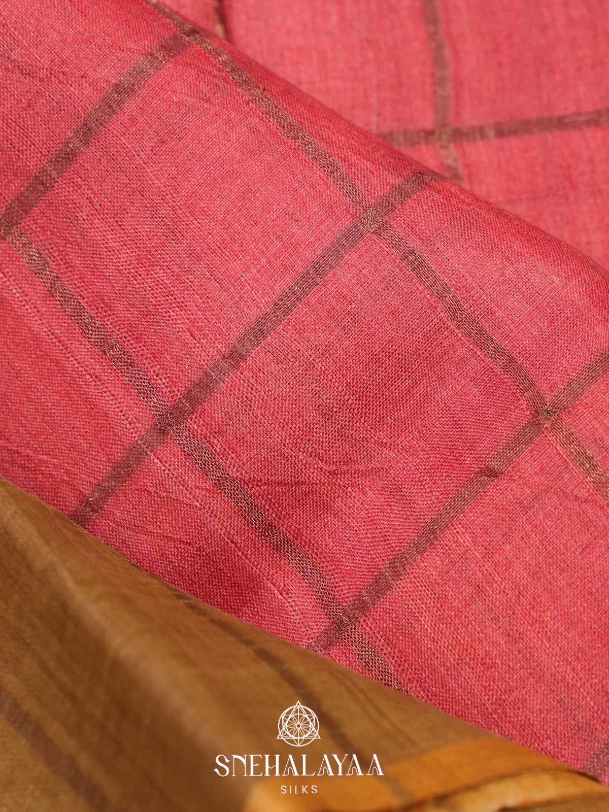 Pink Tussar Saree