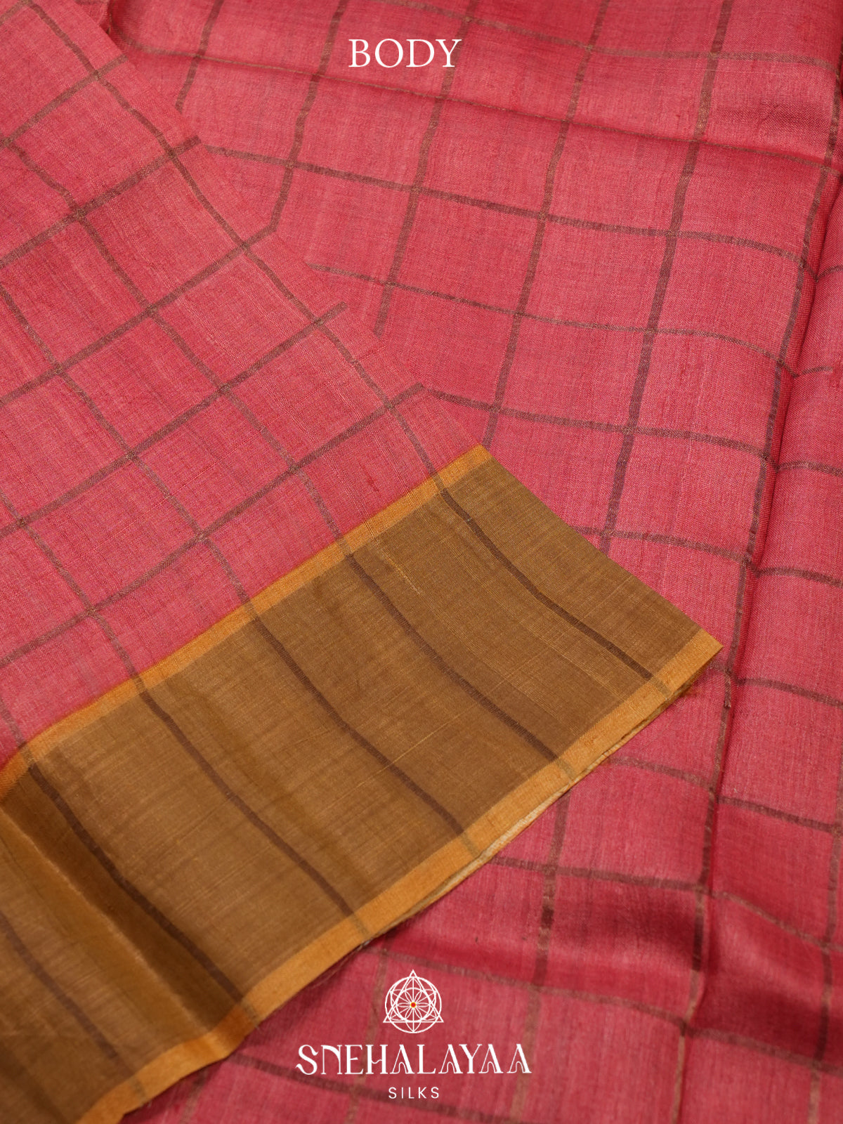 Pink Tussar Saree
