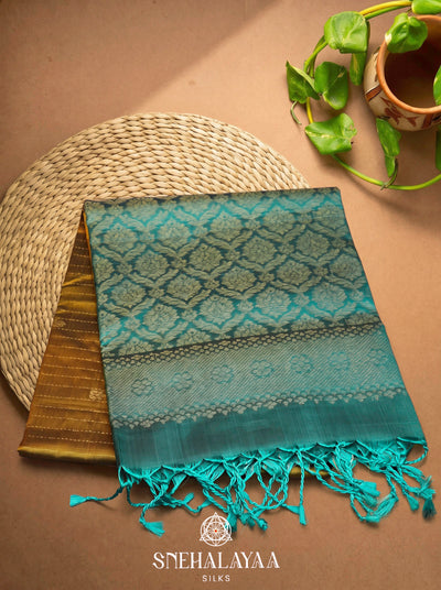 Mustard Yellow Soft Silk Saree