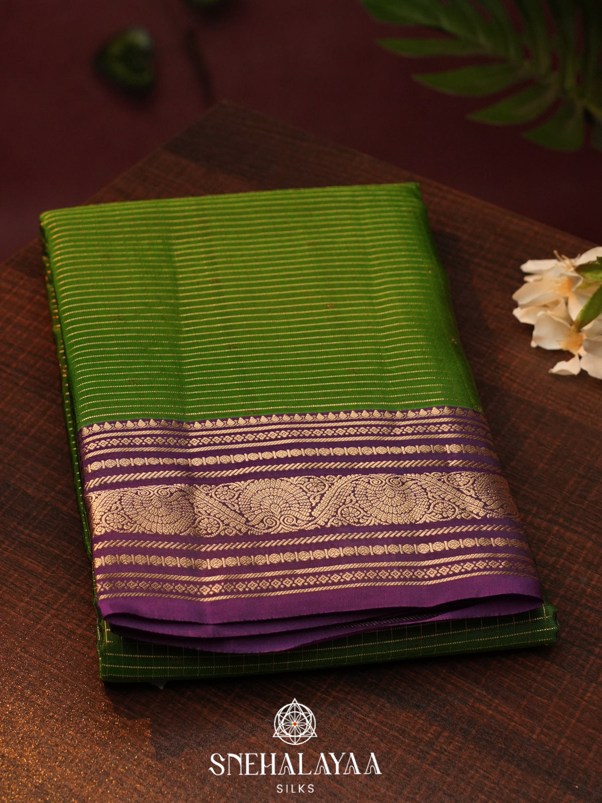 Emerald Green Kanjivaram Silk Saree