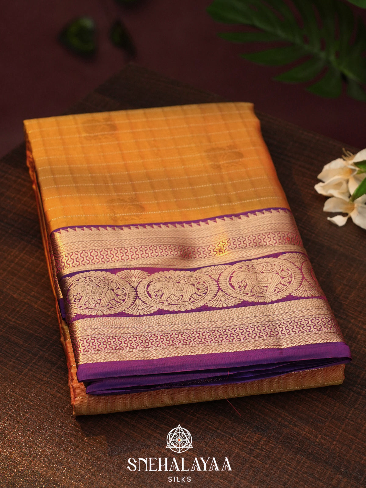 Yellow  Kanjivaram Silk Saree
