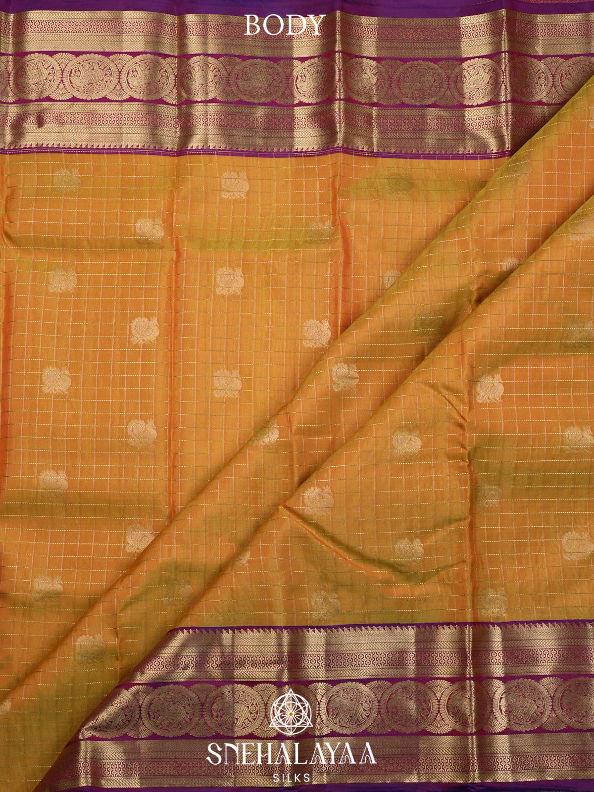 Yellow  Kanjivaram Silk Saree