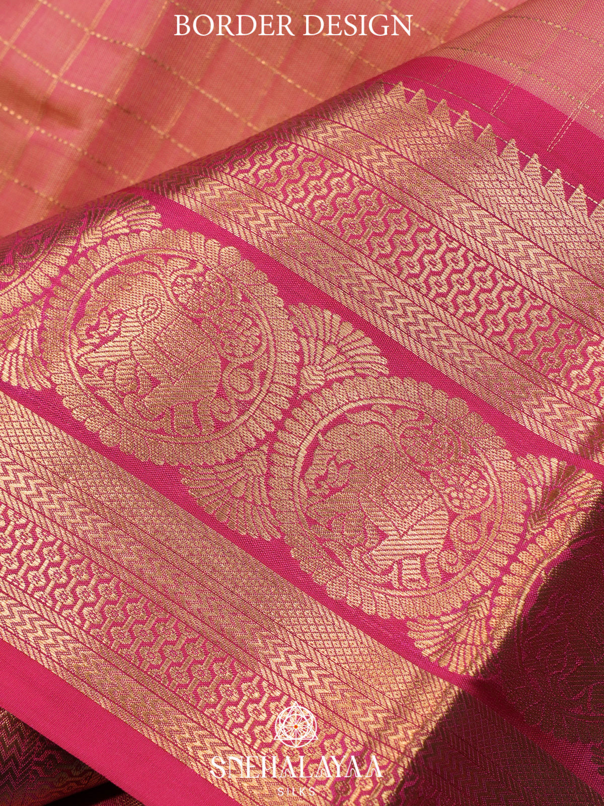 Onion Pink  Kanjivaram Silk Saree