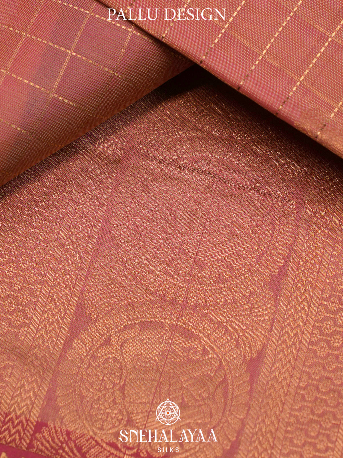 Onion Pink  Kanjivaram Silk Saree