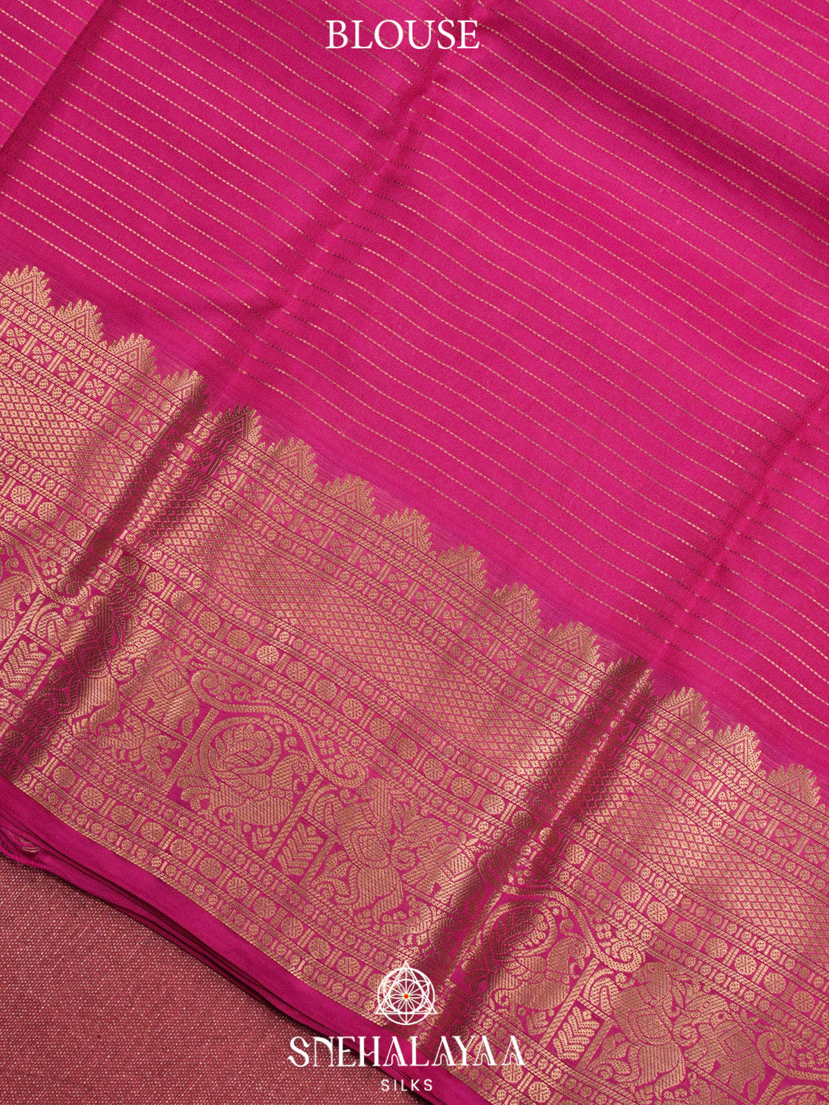 Orange  Kanjivaram Silk Saree