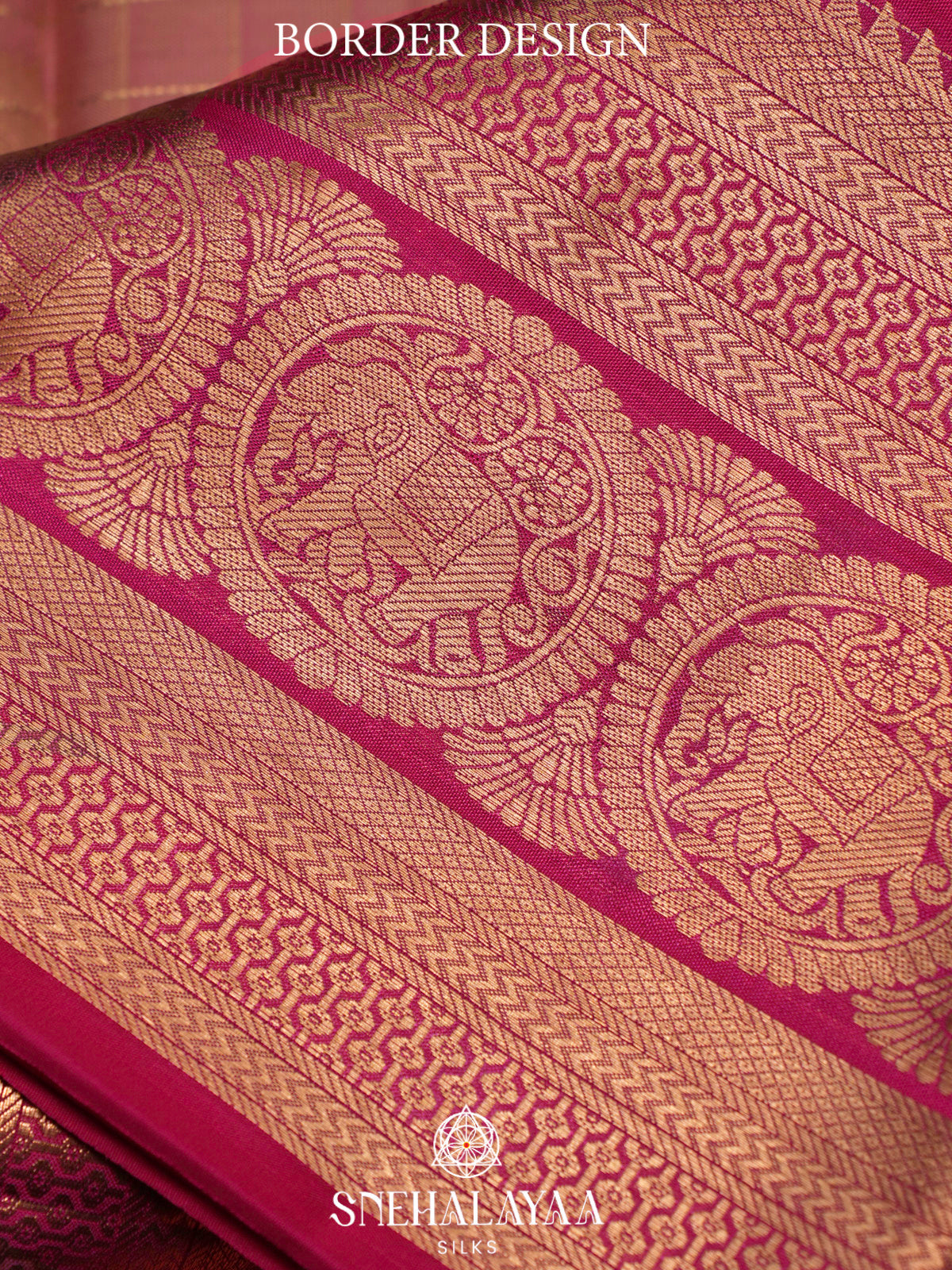 Onion Pink  Kanjivaram Silk Saree