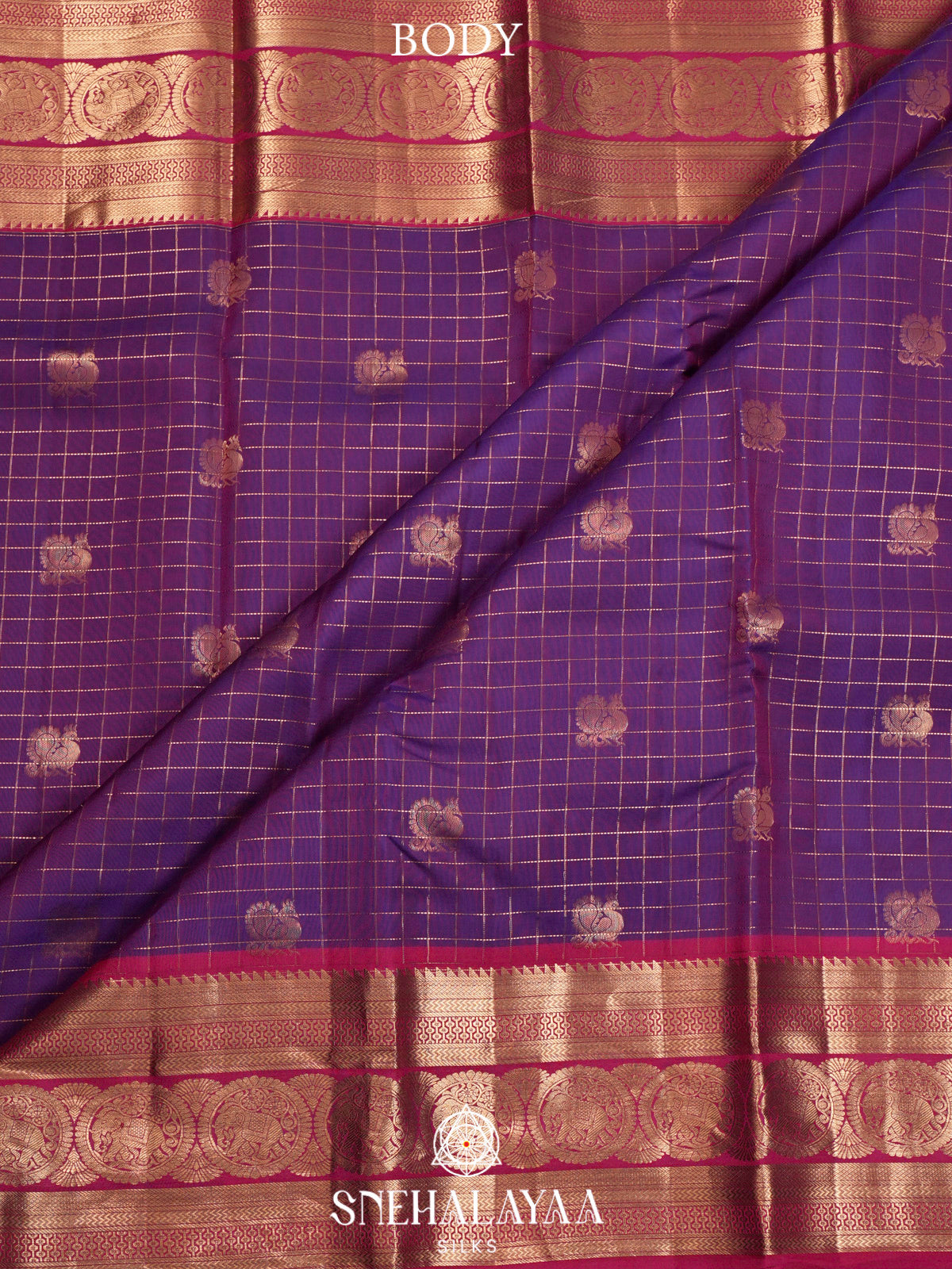Purple  Kanjivaram Silk Saree