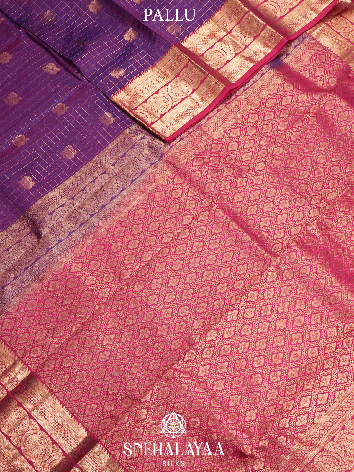 Purple  Kanjivaram Silk Saree