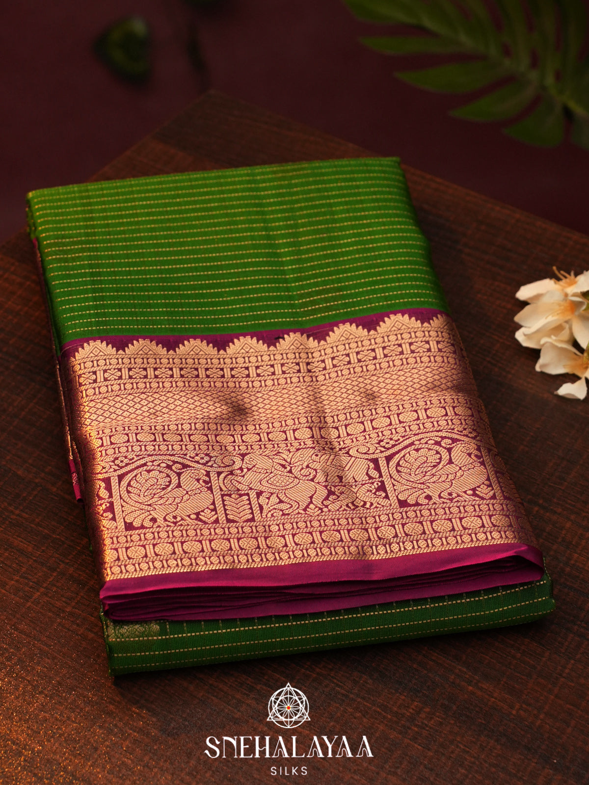 Emerald Green  Kanjivaram Silk Saree