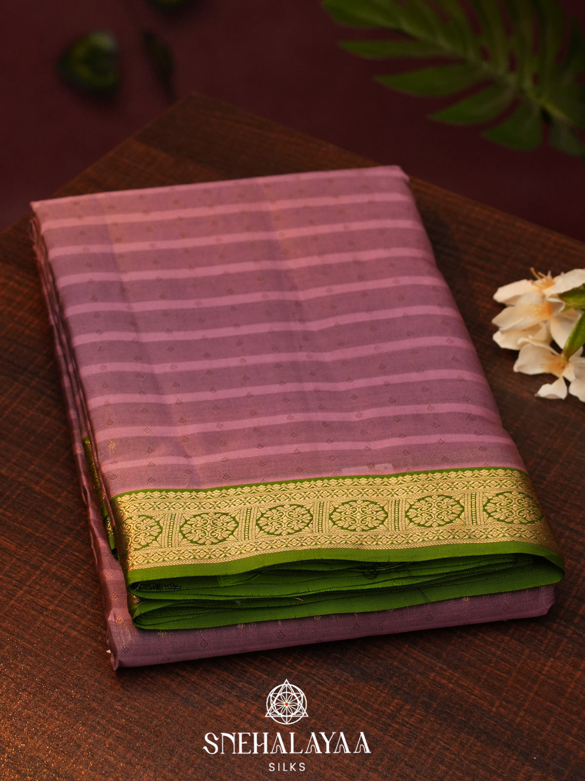 Mauve Pink  Kanjivaram Silk Saree