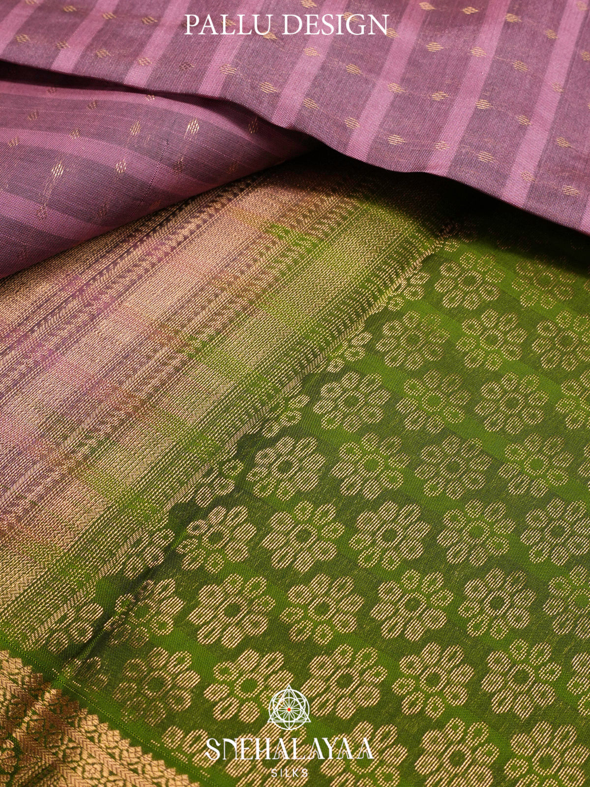 Mauve Pink  Kanjivaram Silk Saree