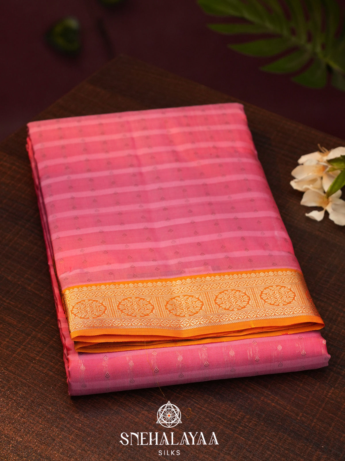 Pink  Kanjivaram Silk Saree