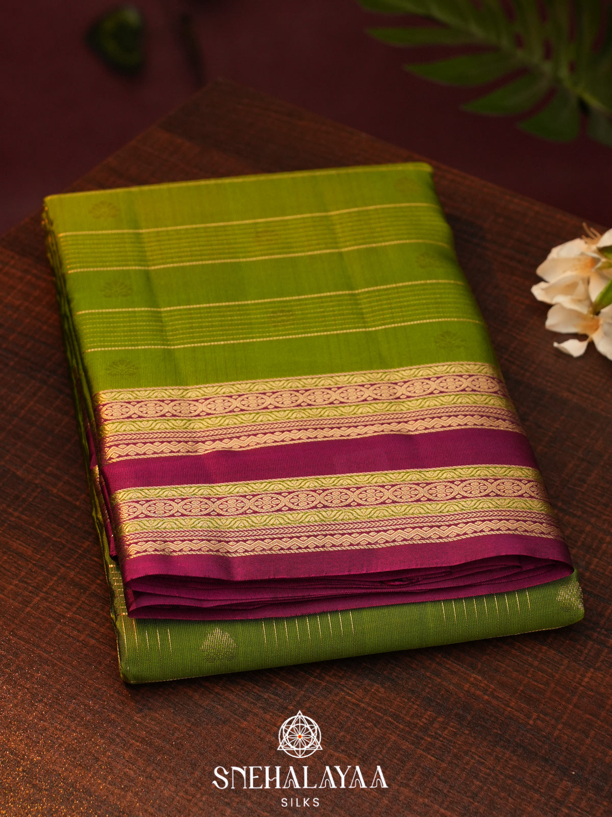 Lime Green  Kanjivaram Silk Saree