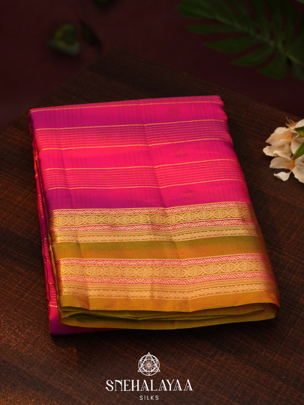 Pink  Kanjivaram Silk Saree