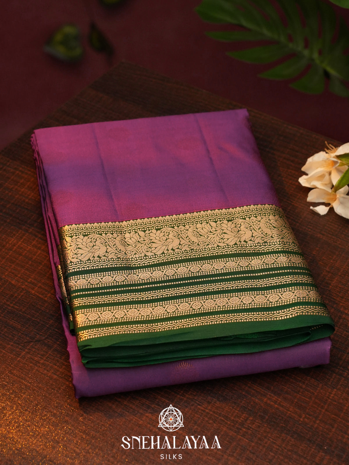 Wine Red  Kanjivaram Silk Saree