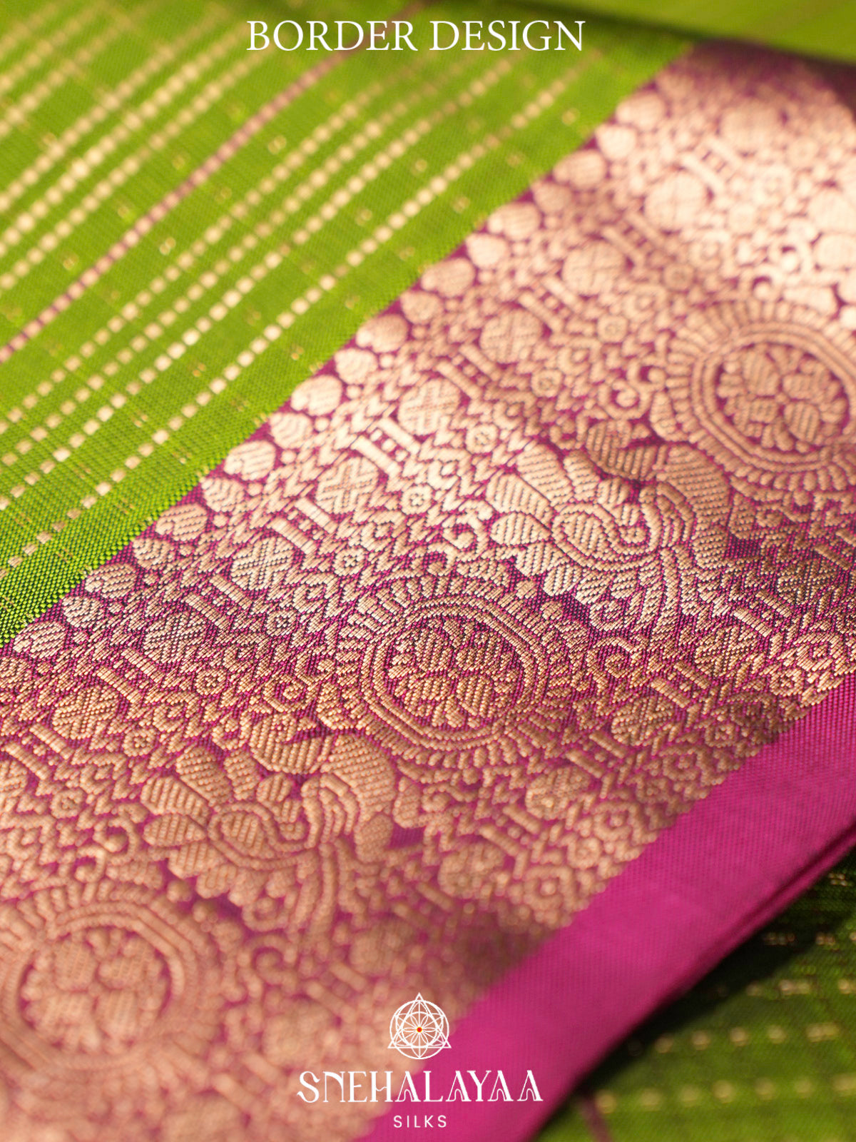 Lime Green  Kanjivaram Silk Saree