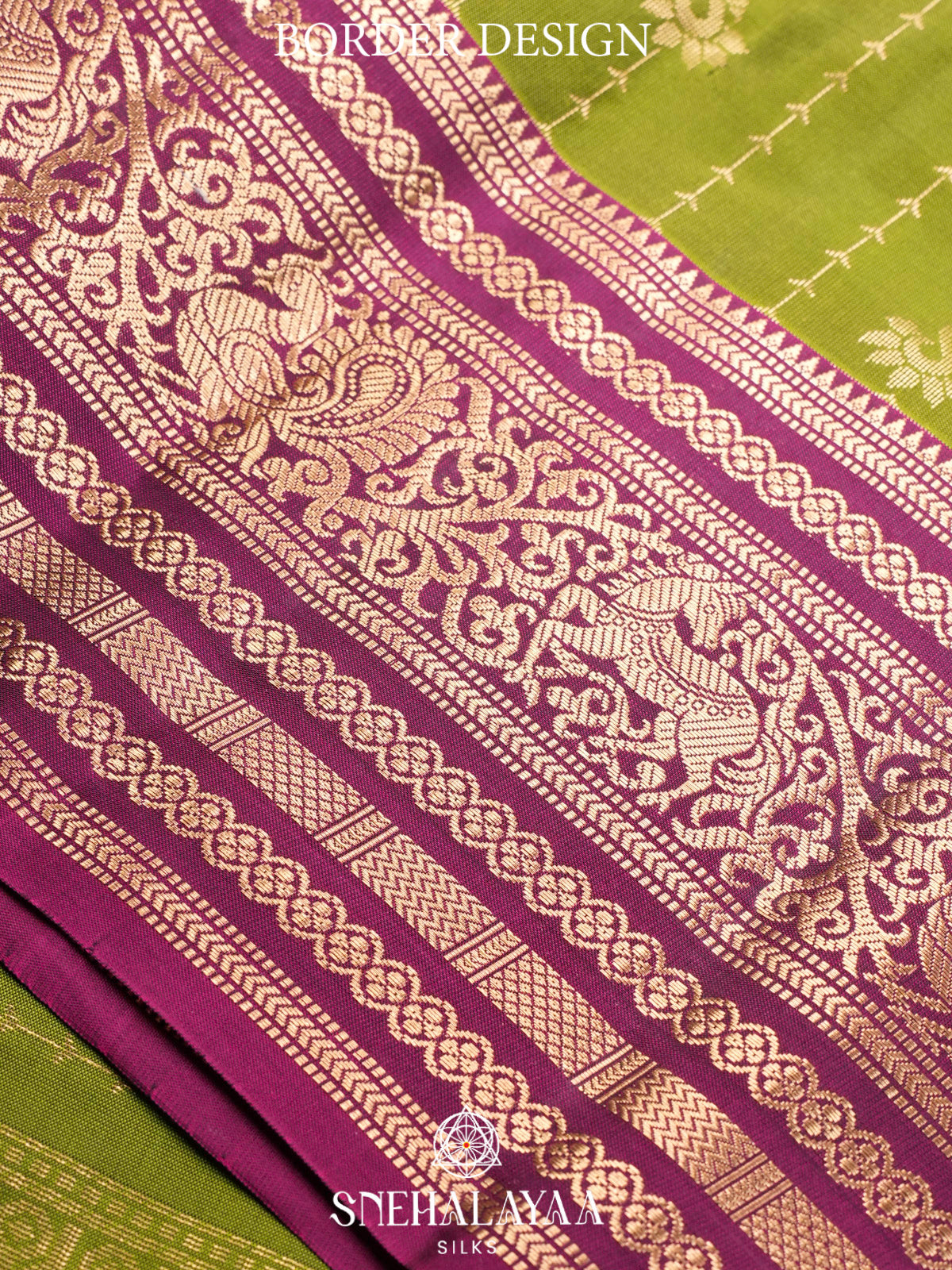 Lime Green  Kanjivaram Silk Saree