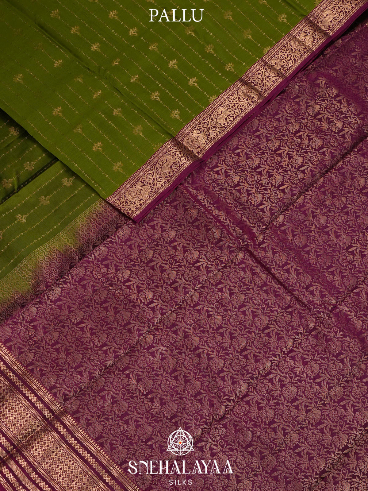 Lime Green  Kanjivaram Silk Saree