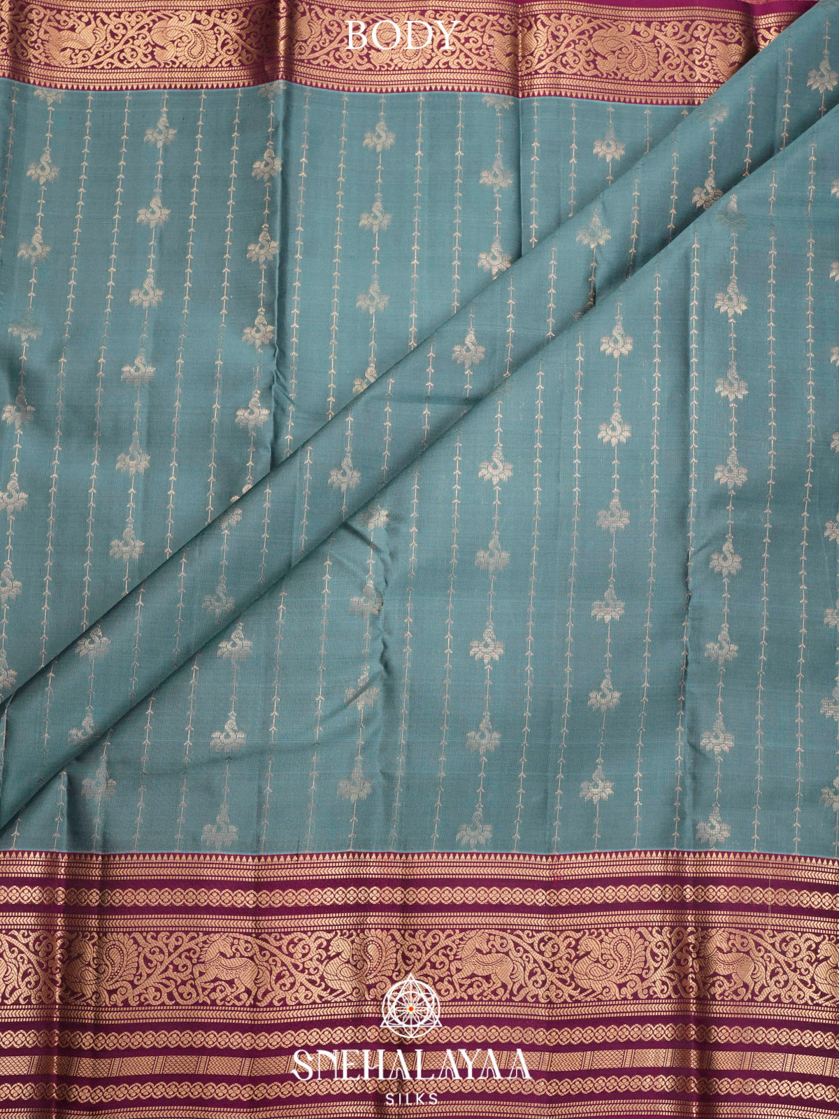 Sea Green  Kanjivaram Silk Saree