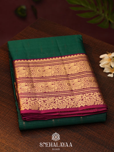 Forest Green  Kanjivaram Silk Saree