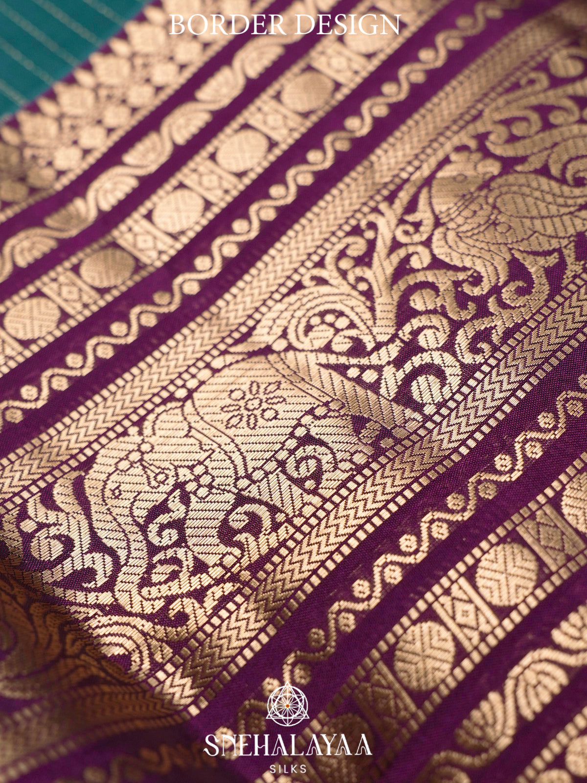 Peacock Blue  Kanjivaram Silk Saree