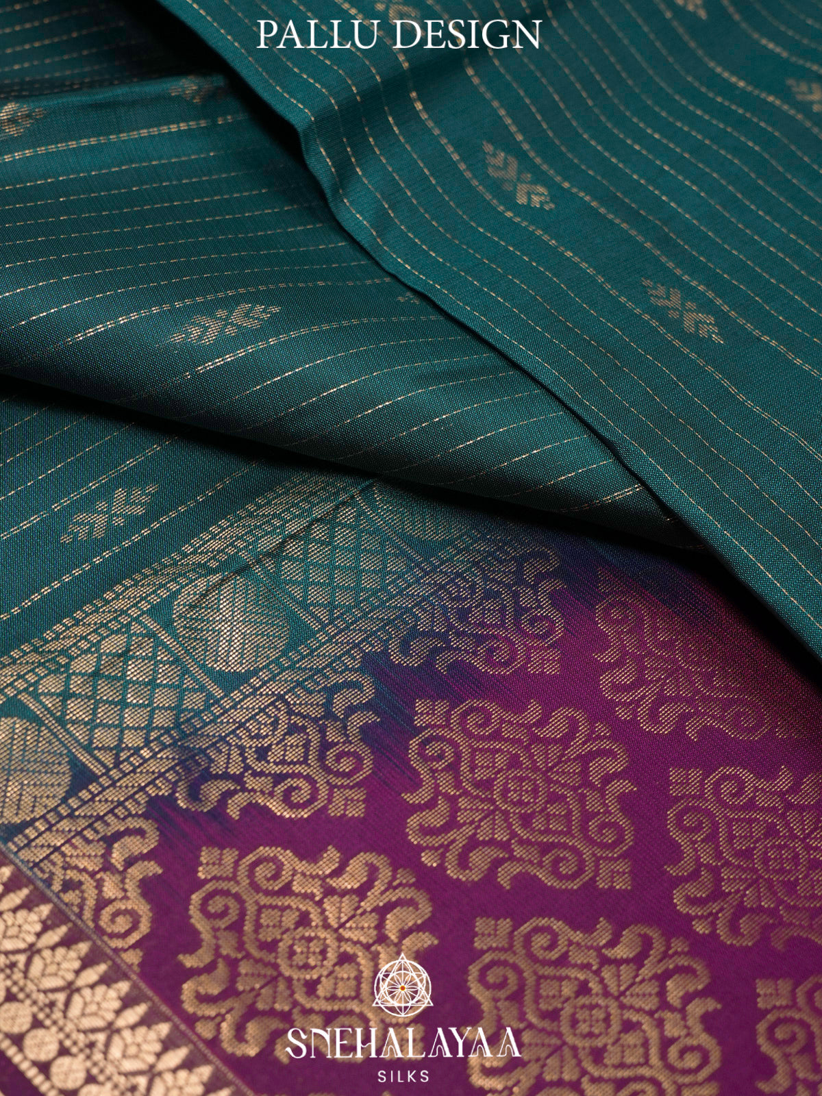 Peacock Blue  Kanjivaram Silk Saree