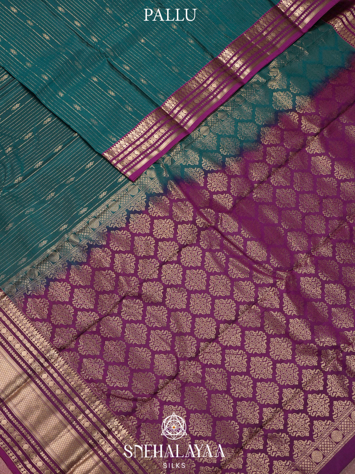 Peacock Blue  Kanjivaram Silk Saree