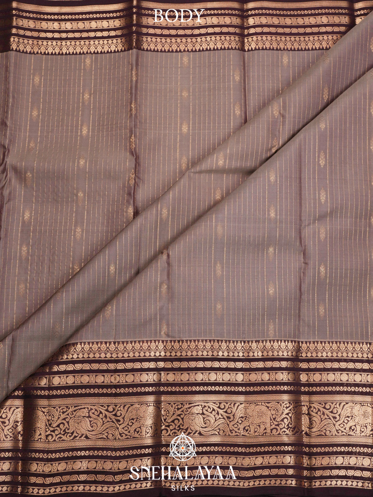 Brown  Kanjivaram Silk Saree
