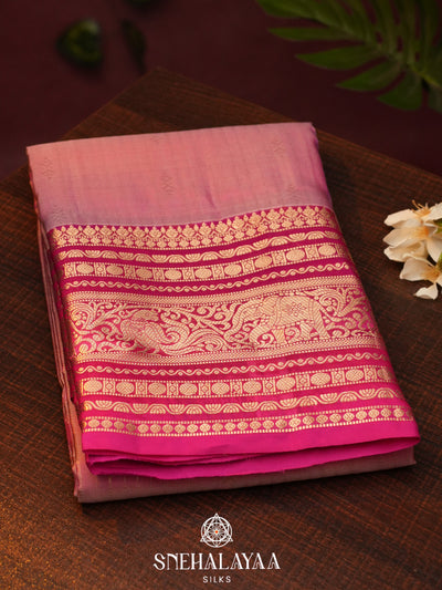 Pink  Kanjivaram Silk Saree