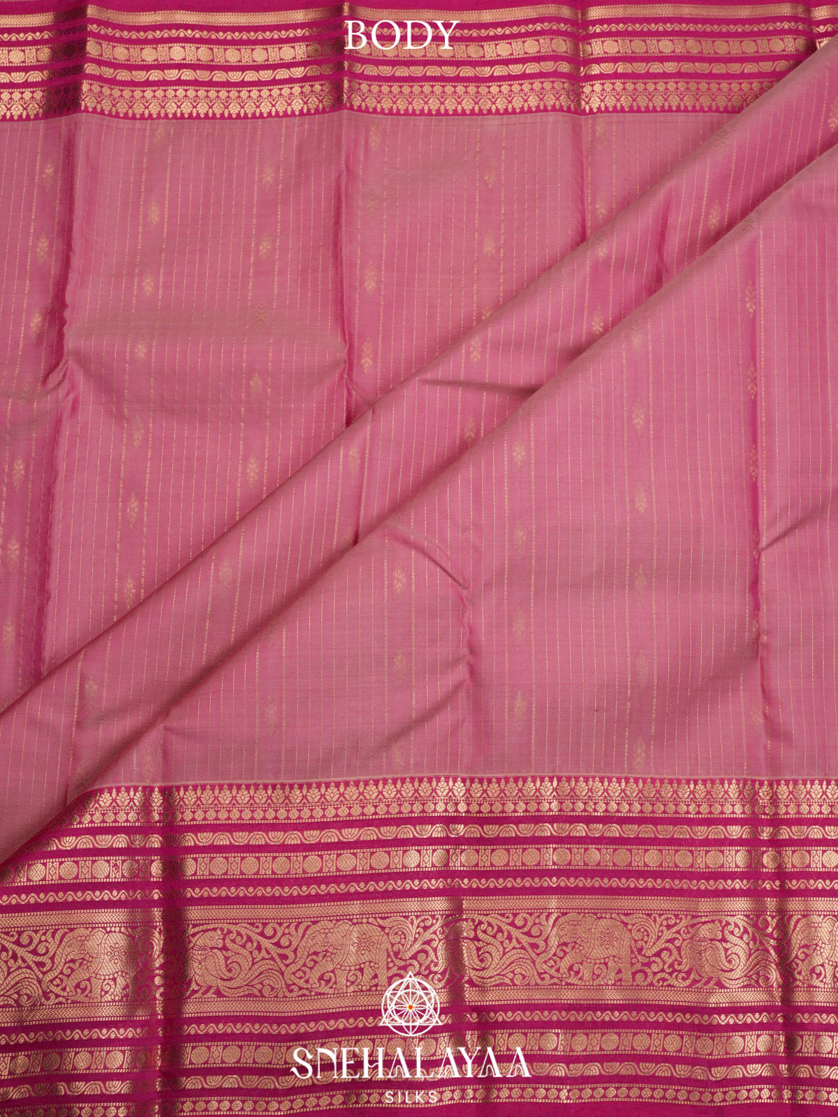 Pink  Kanjivaram Silk Saree